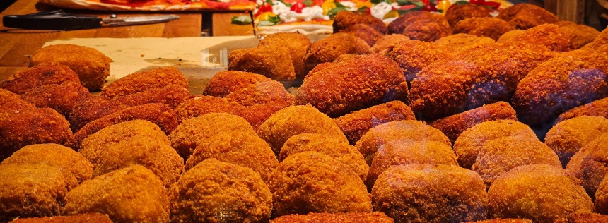 Food tour fried platter in Rome, Italy